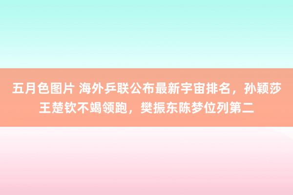 五月色图片 海外乒联公布最新宇宙排名，孙颖莎王楚钦不竭领跑，樊振东陈梦位列第二