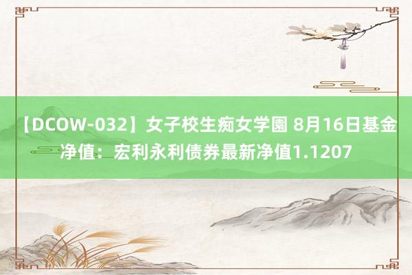 【DCOW-032】女子校生痴女学園 8月16日基金净值：宏利永利债券最新净值1.1207