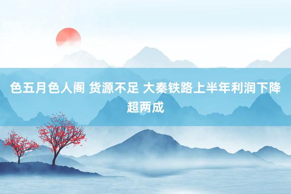色五月色人阁 货源不足 大秦铁路上半年利润下降超两成