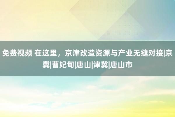 免费视频 在这里，京津改造资源与产业无缝对接|京冀|曹妃甸|唐山|津冀|唐山市